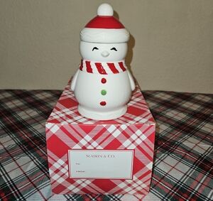 Slatkin & Co. Snowman Cinnamon Stick Scented Candle & Decorative Jar